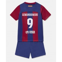 Barcelona Robert Lewandowski #9 Domaci Dres za djecu 2023-24 Kratak Rukav (+ Kratke hlače)